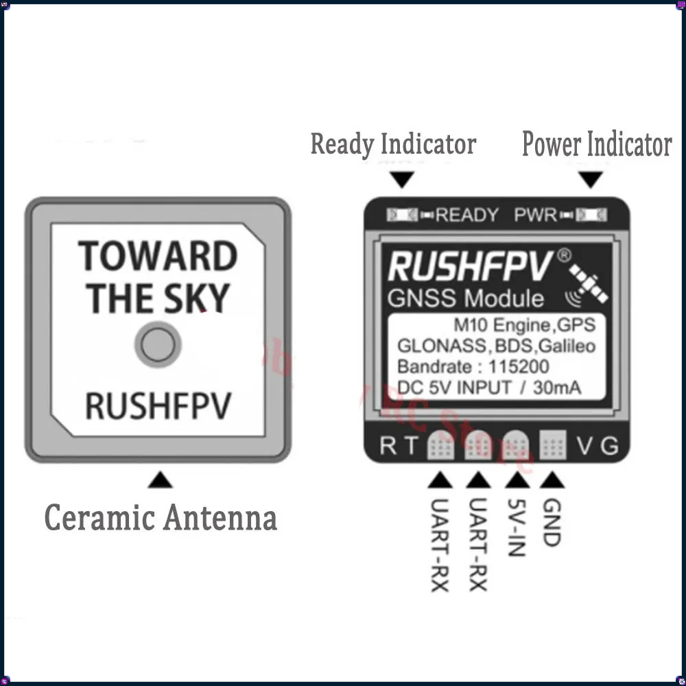 1-4Pcs RUSHFPV MINI M10 GPS Mo - Fpv Drone Antenna ulasan dan harga