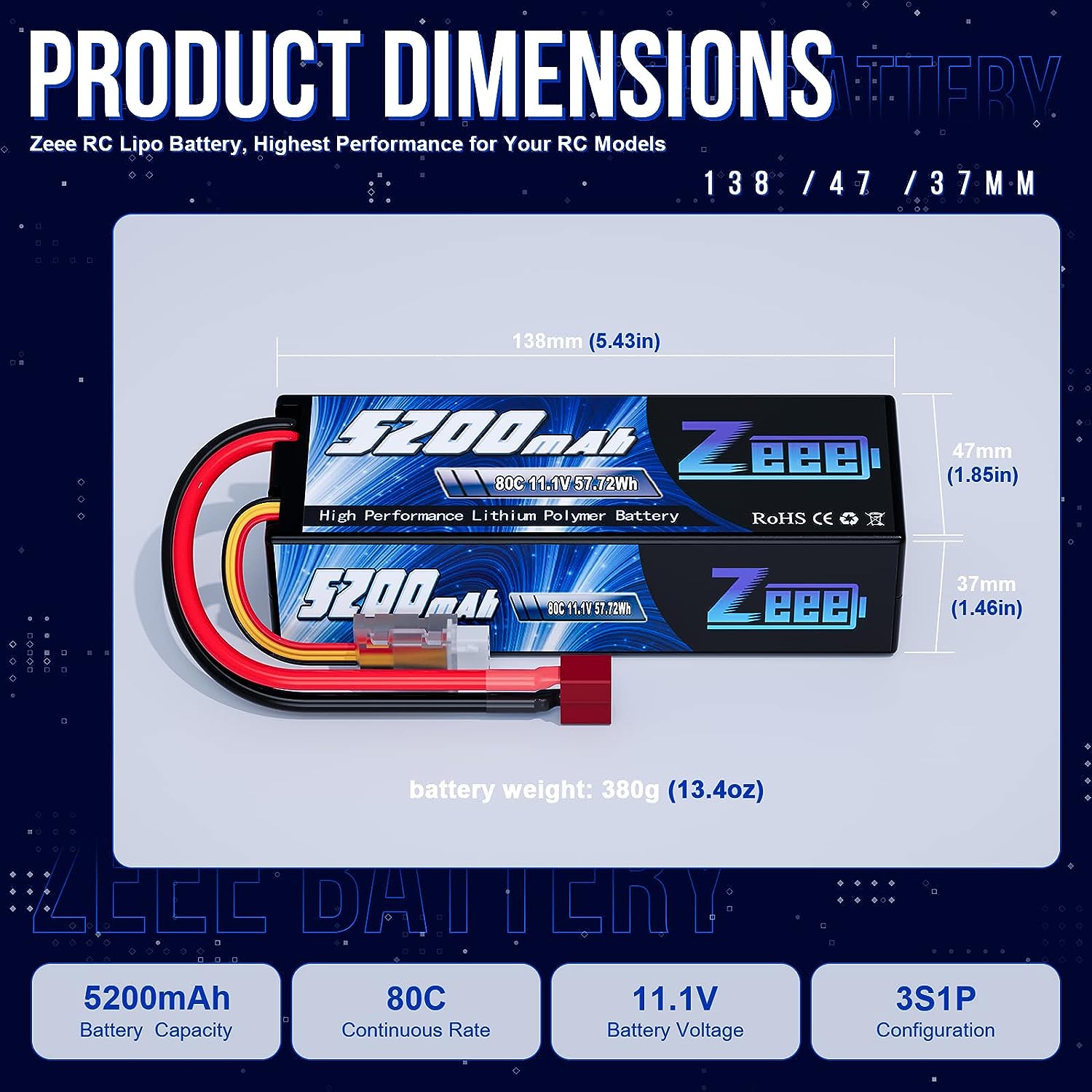 1/2pcs Zeee 3S 5200mAh Lipo Ba - Fpv Drone Bag ulasan dan harga