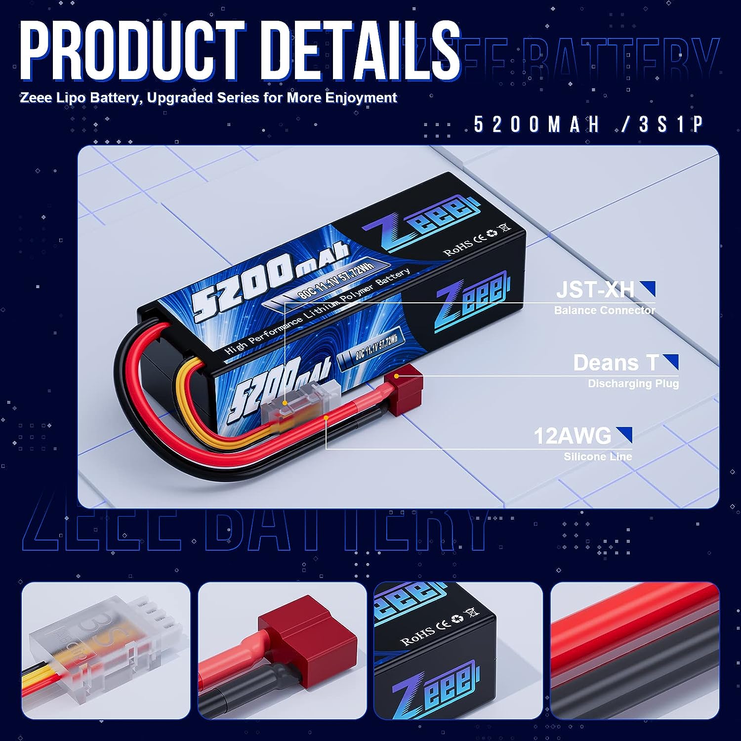 1/2pcs Zeee 3S 5200mAh Lipo Ba - Fpv Drone Bag ulasan dan harga